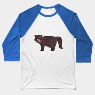 Mischief Maker: Pixel Art Raccoon Design for Stylish Apparel Baseball T-Shirt